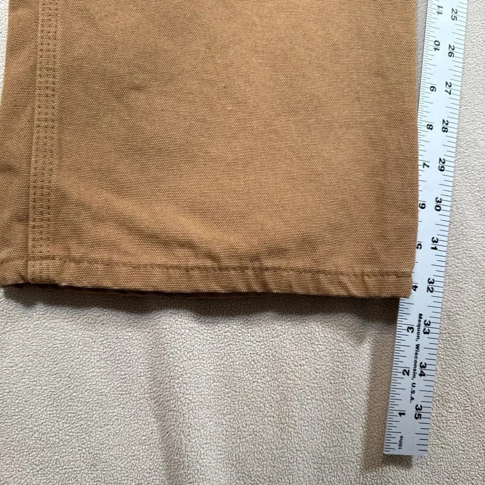 Dickies Carpenter Relaxed Straight Pants Mens 40x32 Rinsed Brown Duck Work Chore